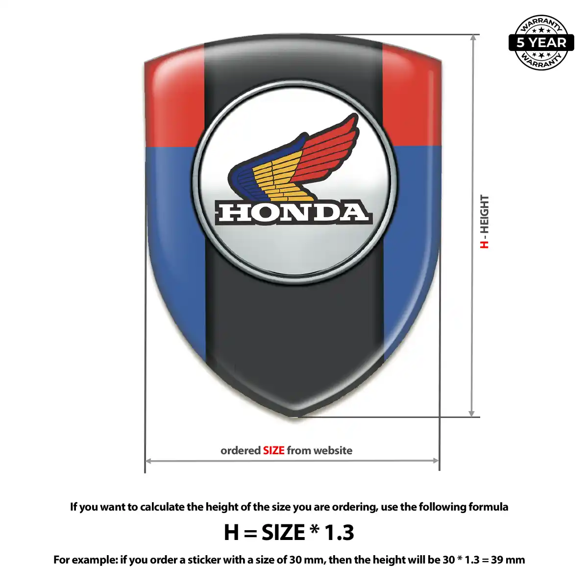 Honda Self Adhesive Emblem Sticker Opulent Line