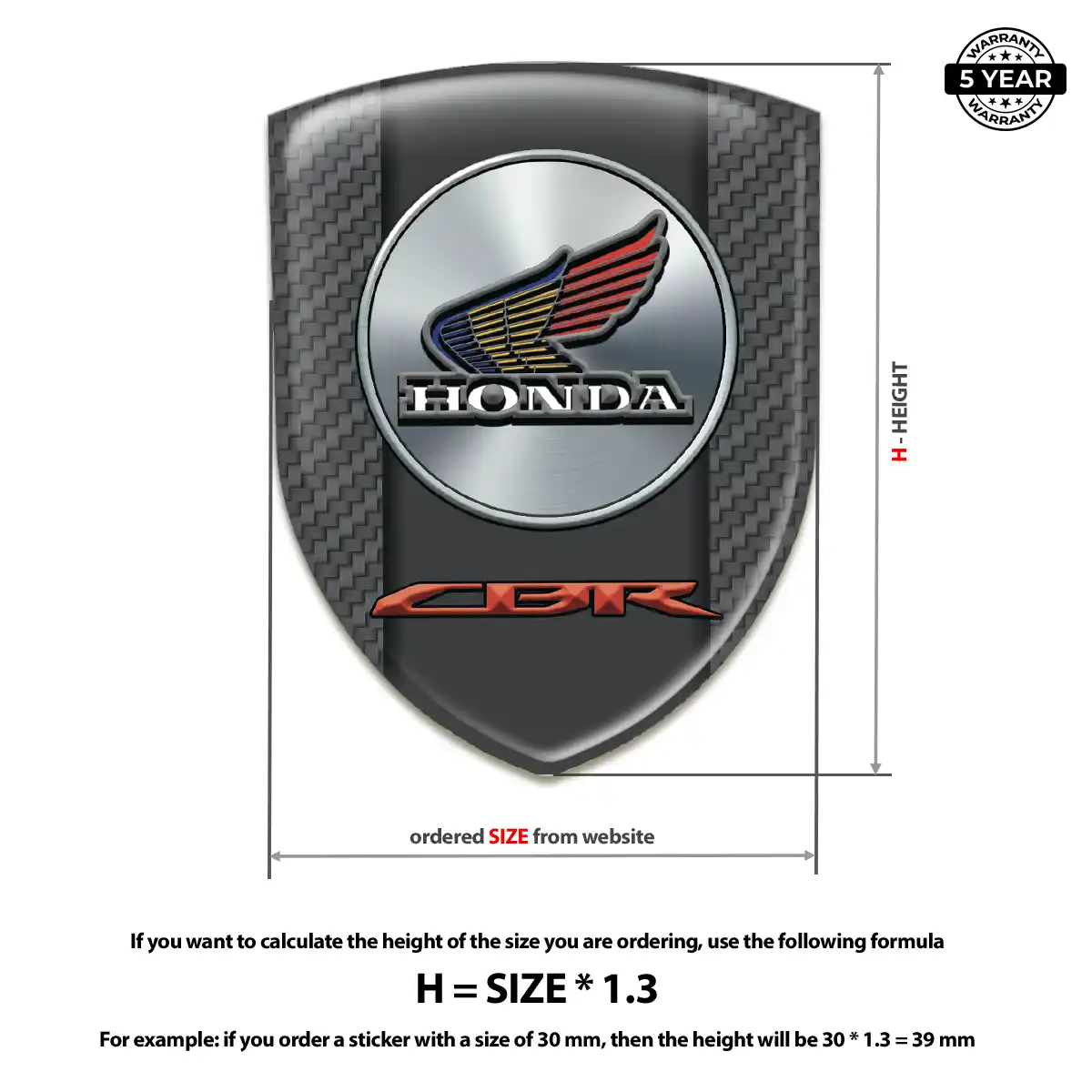Honda Self Adhesive Emblem Sticker Prestige Line
