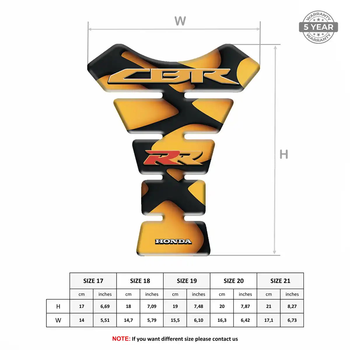 Honda Self Adhesive Tank Pad Elite Finish