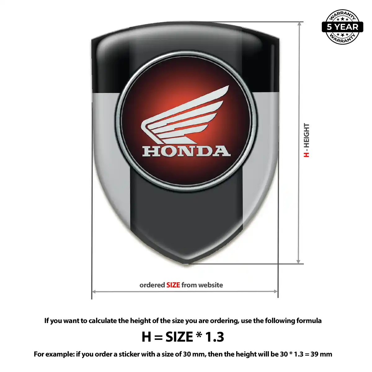 Honda Silicone Badge Opulent Line