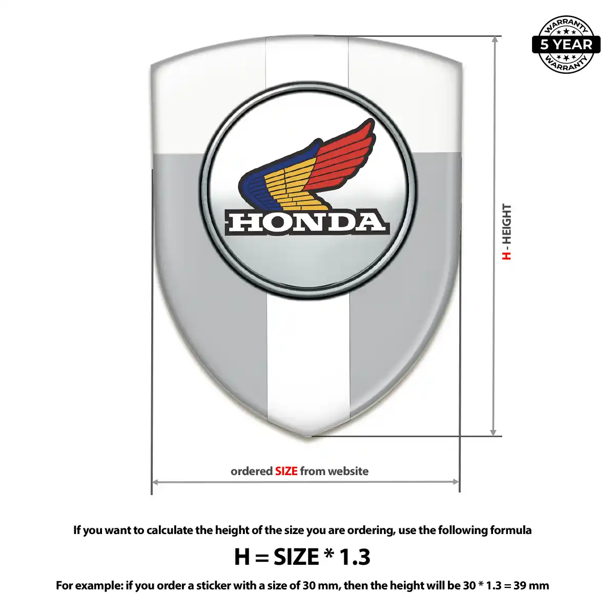 Honda Silicone Badge Outer Style