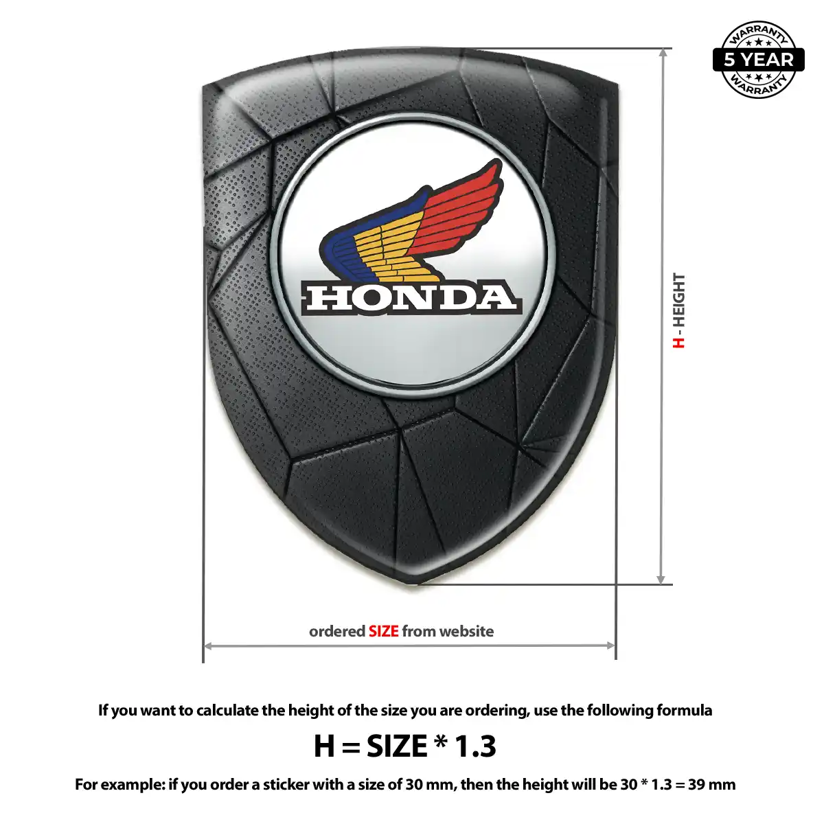 Honda Silicone Badge Prestige Line