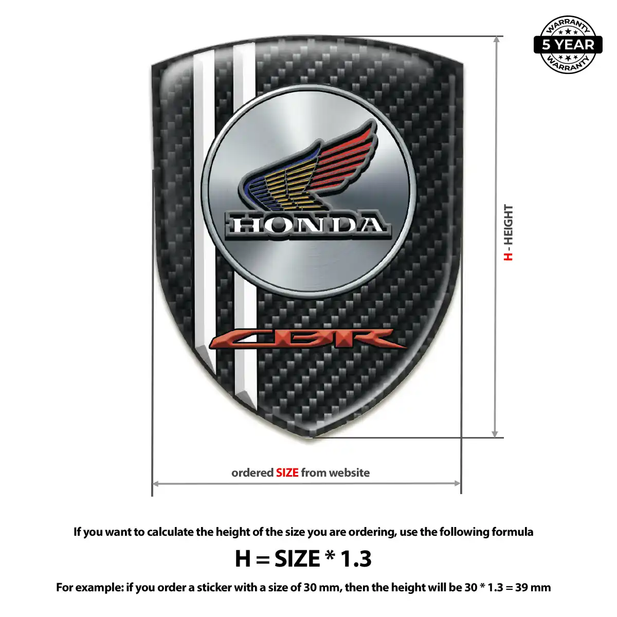 Honda Silicone Badge Resin Elite