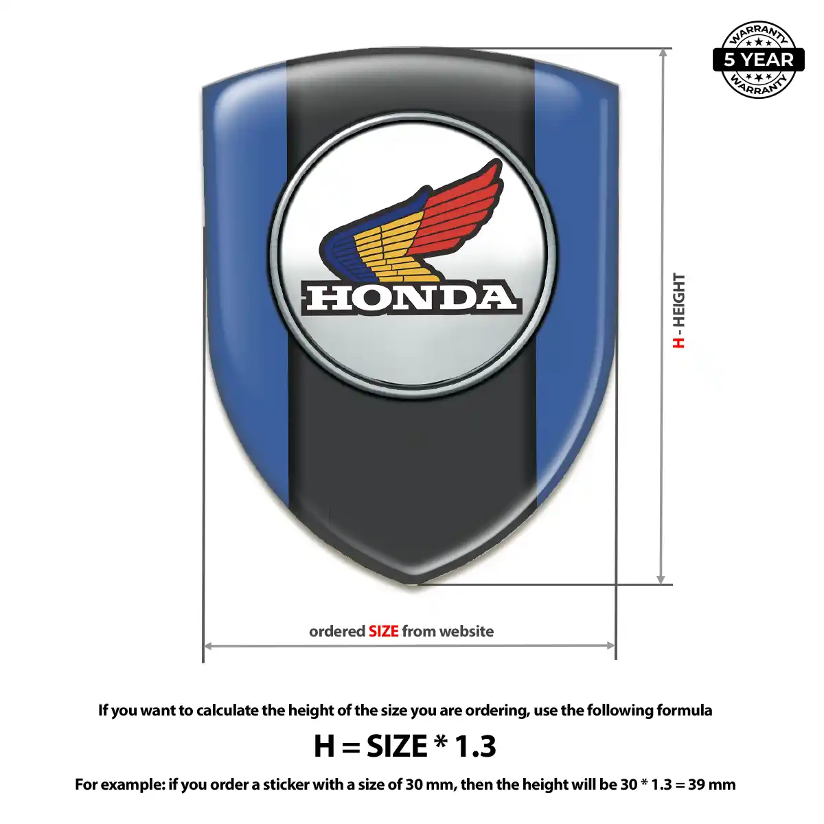 Honda Silicone Badge Resin Luxe