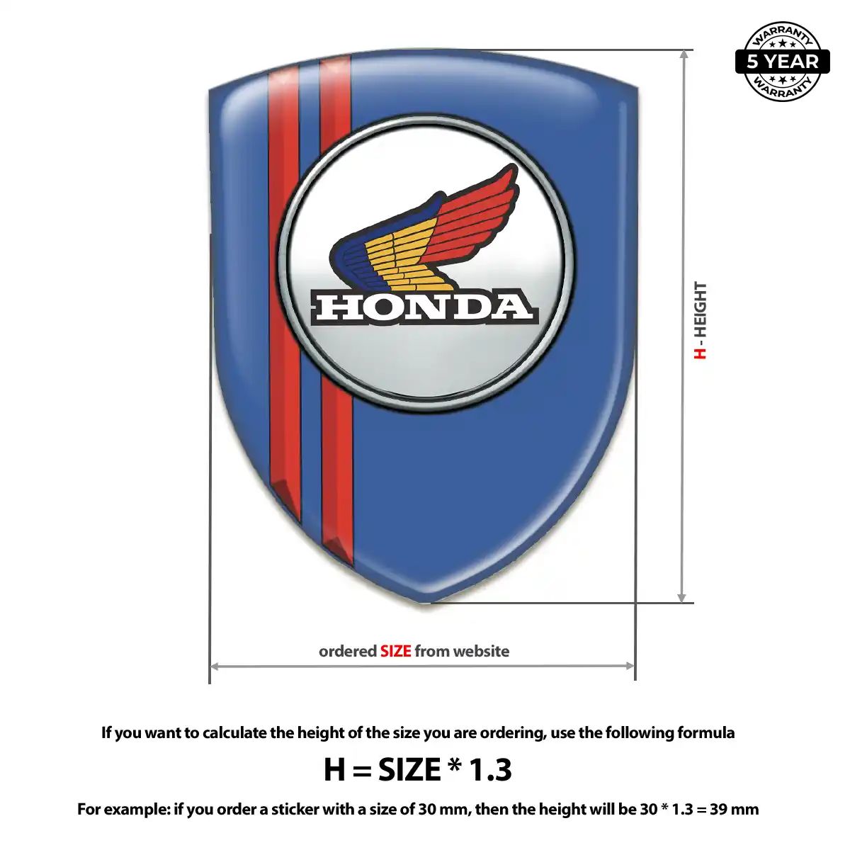 Honda Silicone Badge Sleek Style