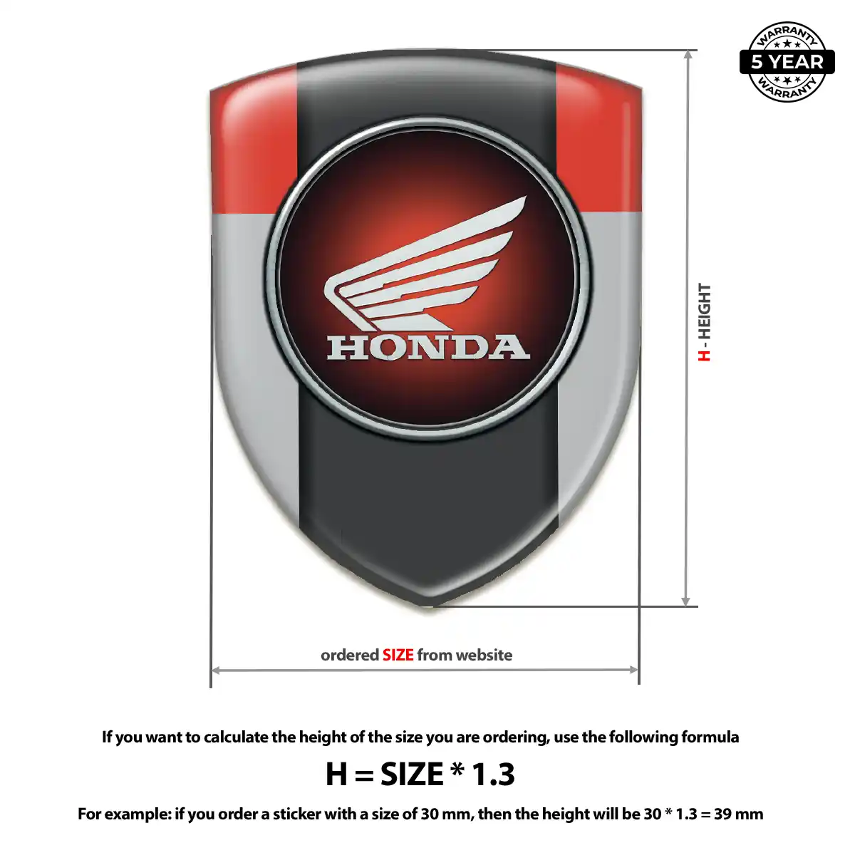 Honda Silicone Emblem Cabin Style