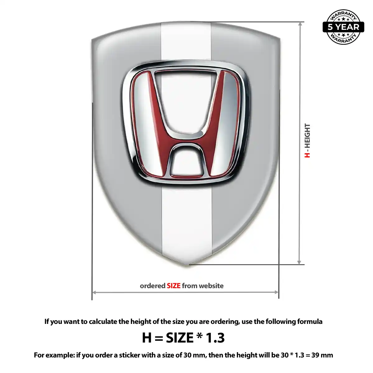 Honda Silicone Emblem Deluxe Edition