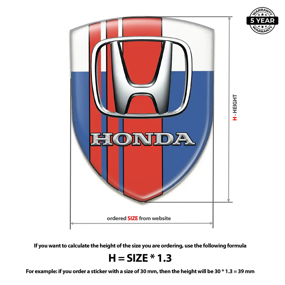 Honda Silicone Emblem Interior Luxe
