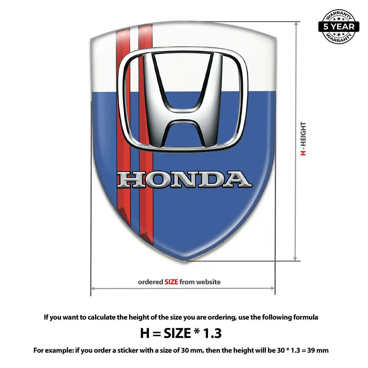 Honda Silicone Emblem Opulent Line
