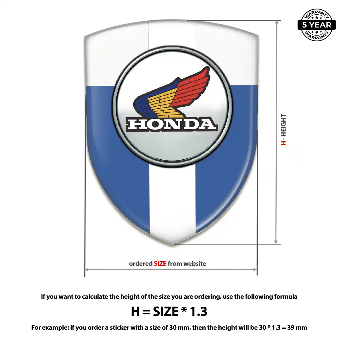 Honda Silicone Emblem Resin Luxe