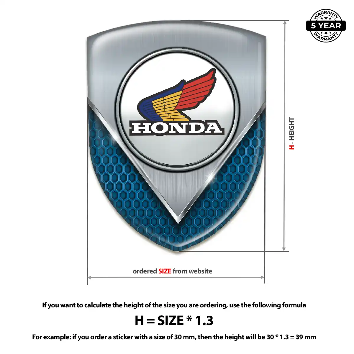 Honda Silicone Emblem Sleek Style