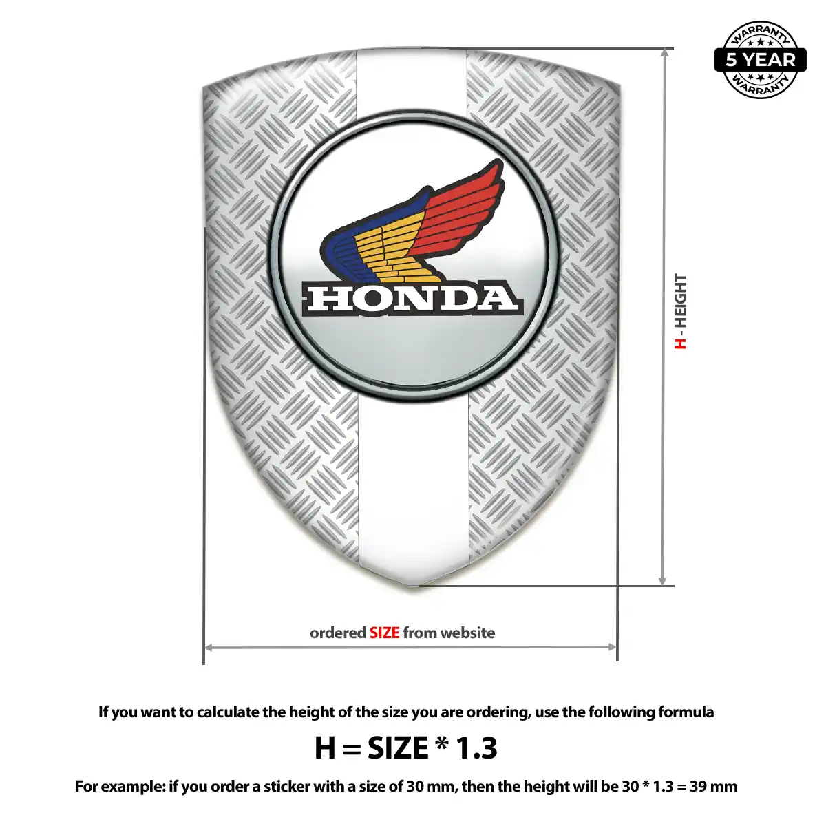 Honda Silicone Emblem Superior Craft