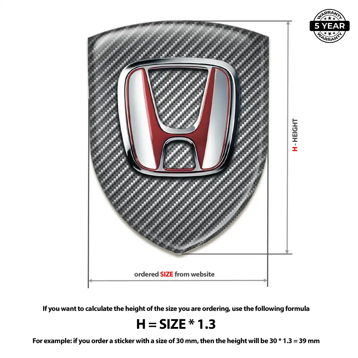 Honda Silicone Sticker Deluxe Edition