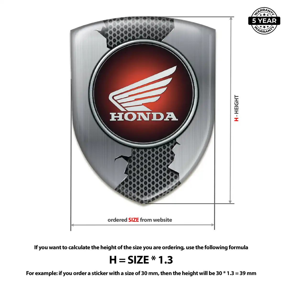 Honda Silicone Sticker Exclusive Series