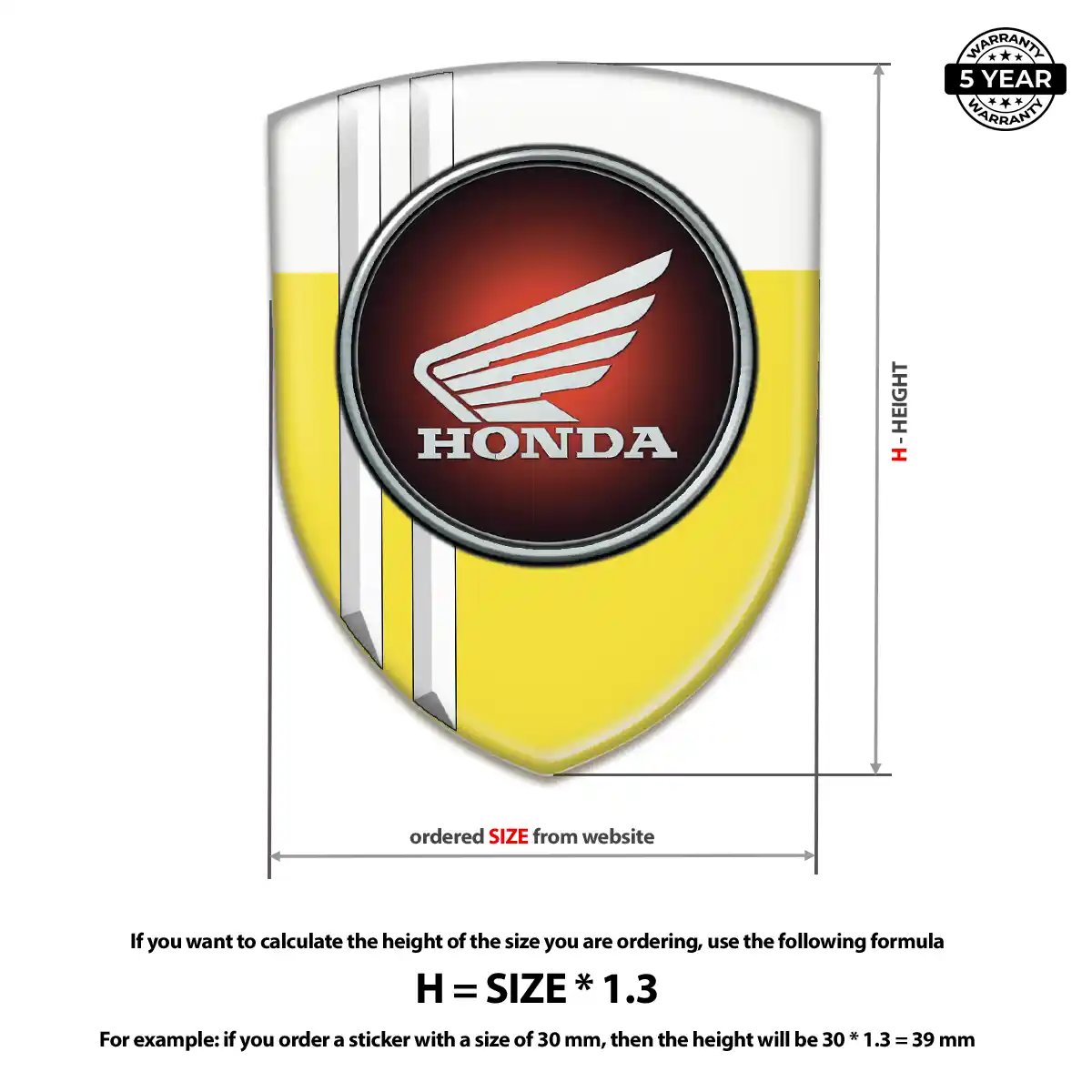 Honda Silicone Sticker Opulent Line