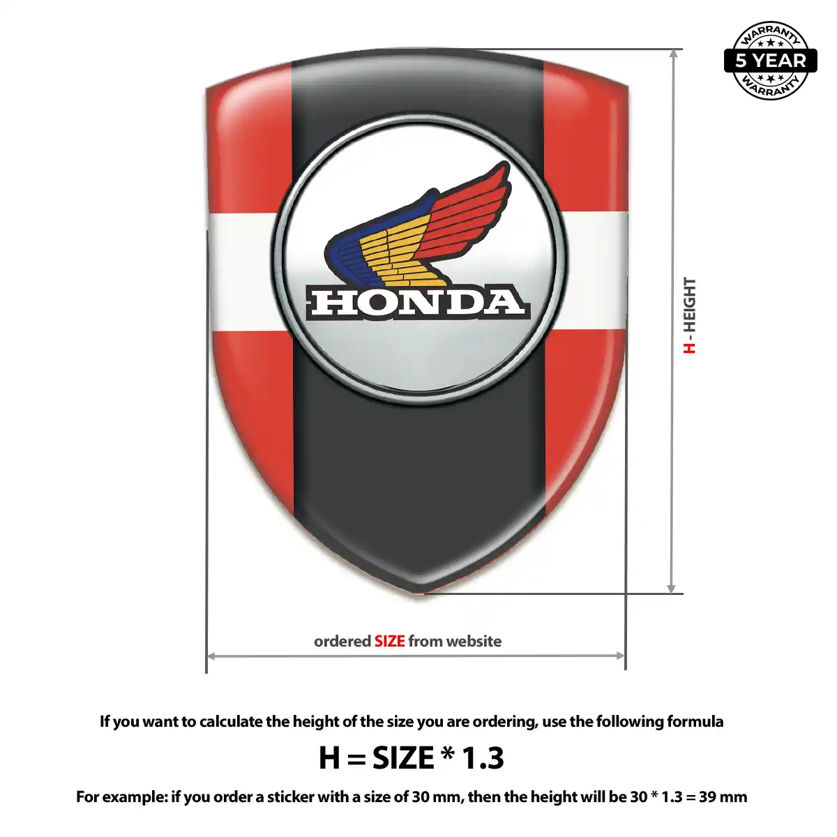 Honda Silicone Sticker Outer Style