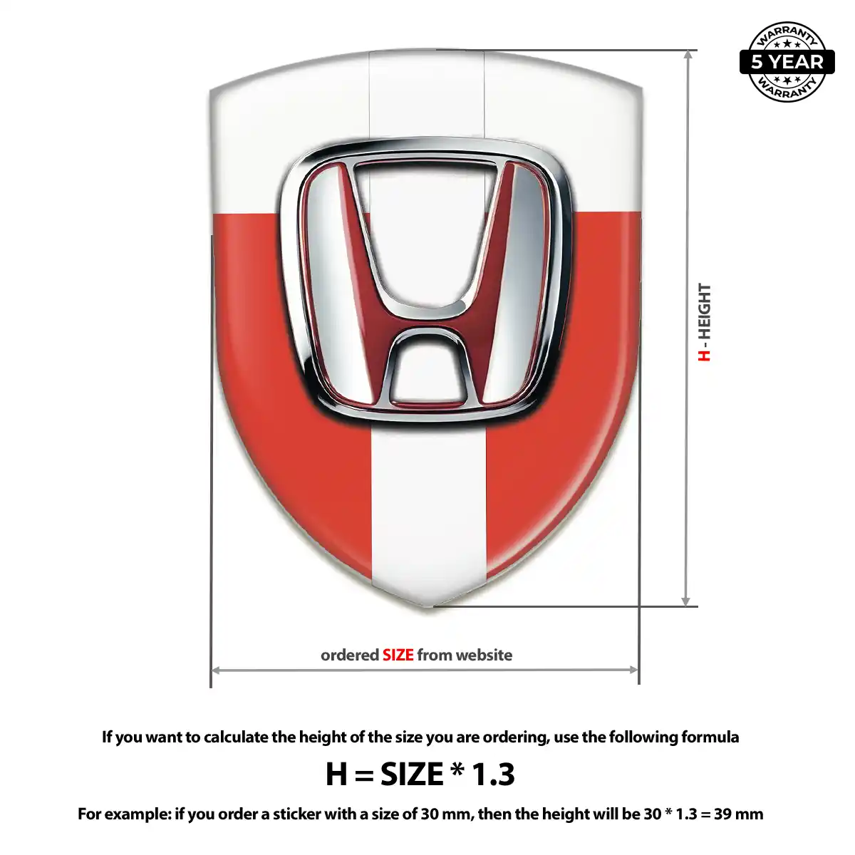 Honda Silicone Sticker Prestige Line