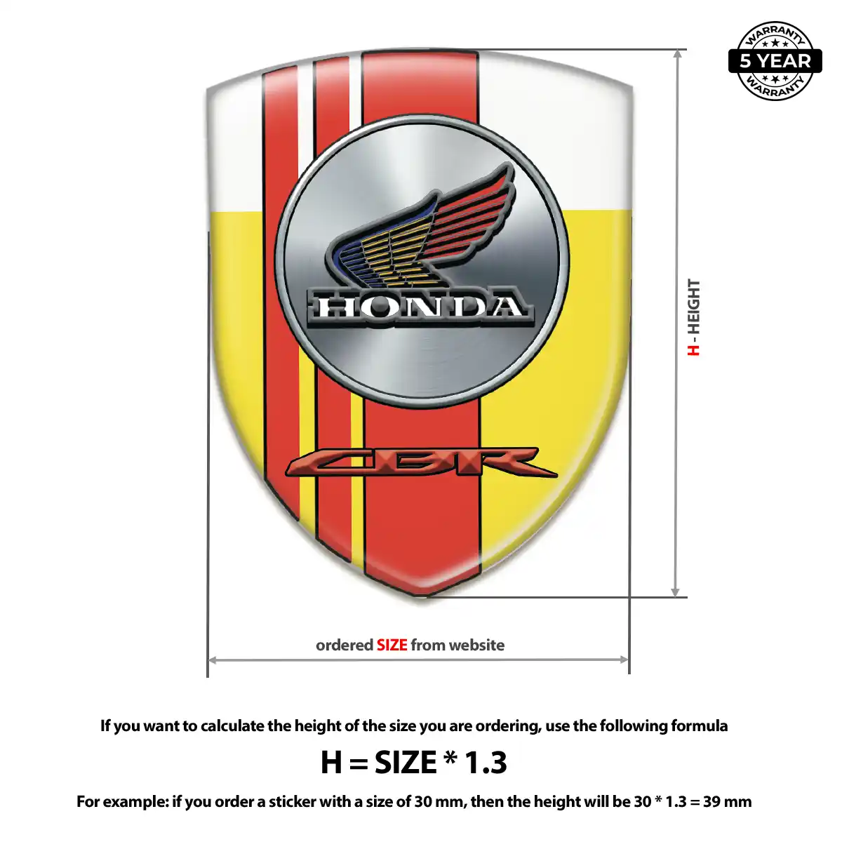 Honda Silicone Sticker Resin Elite
