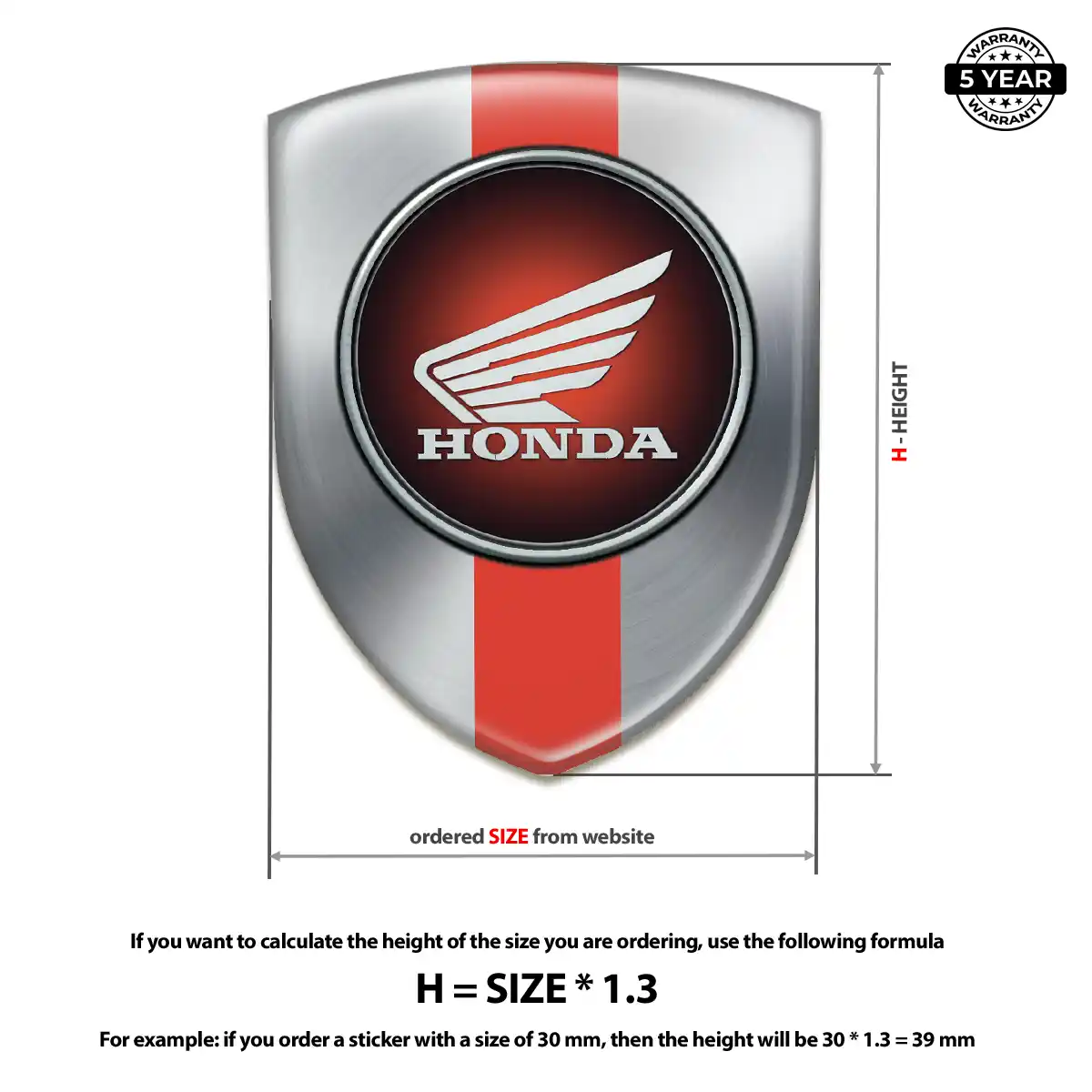 Honda Silicone Sticker Signature Grade