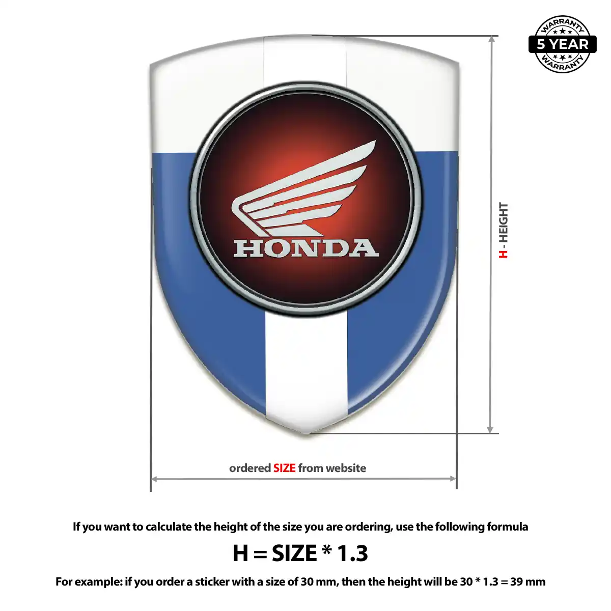 Honda Silicone Sticker Superior Craft