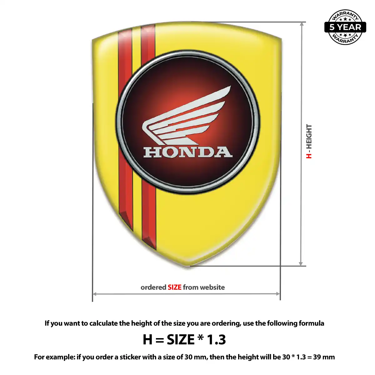 Honda Sticker Elite Finish