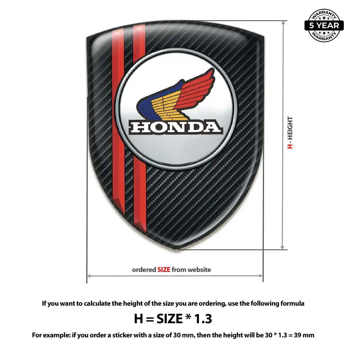 Honda Sticker Refined Design