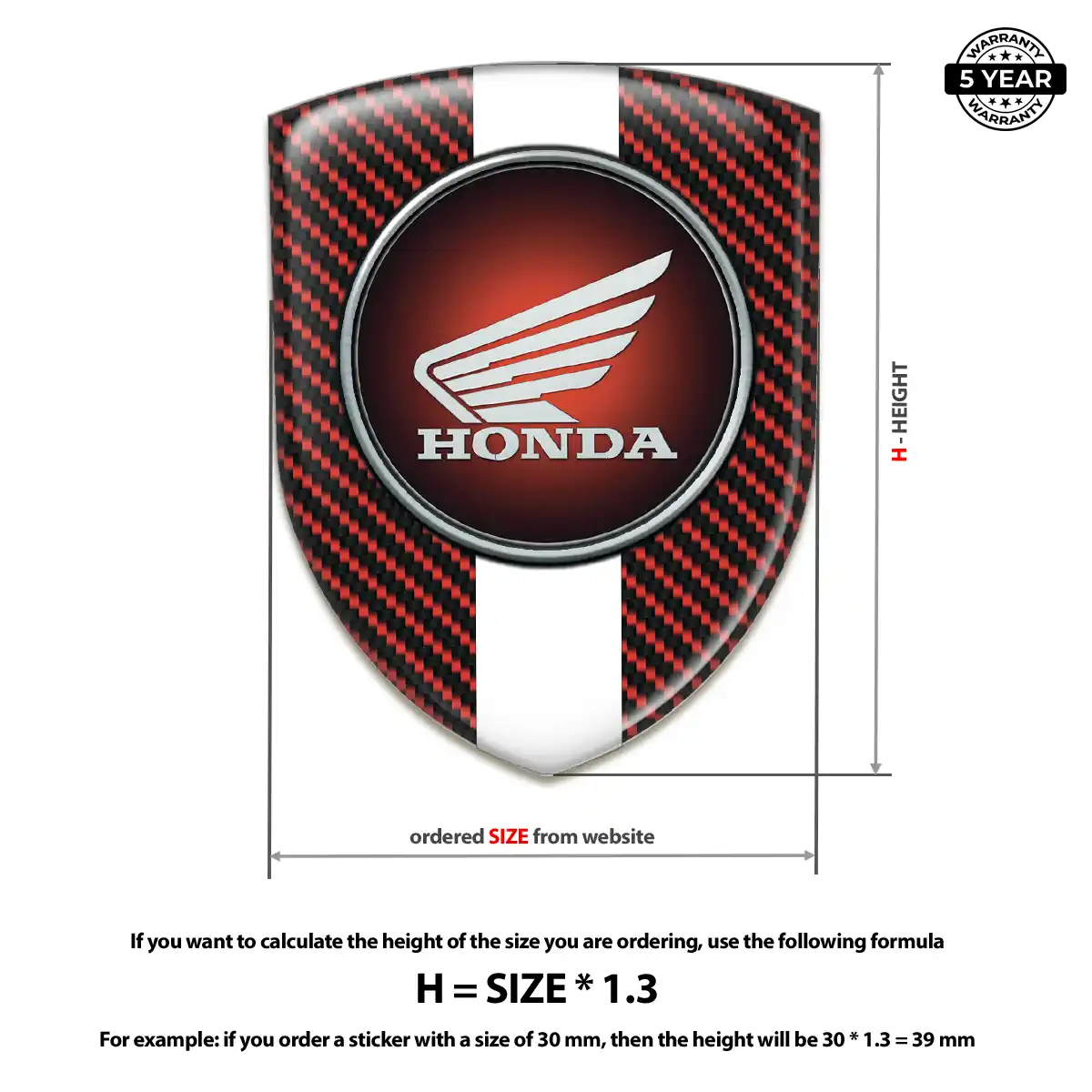 Honda Sticker Resin Elite