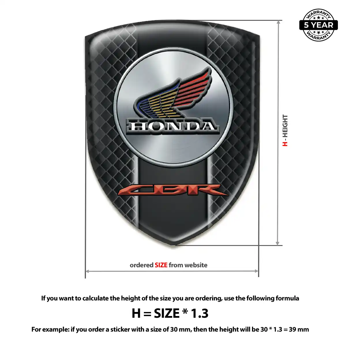 Honda Sticker Resin Luxe