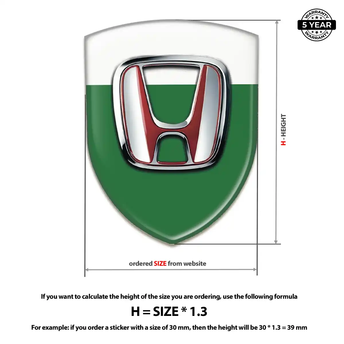Honda Sticker Sleek Style