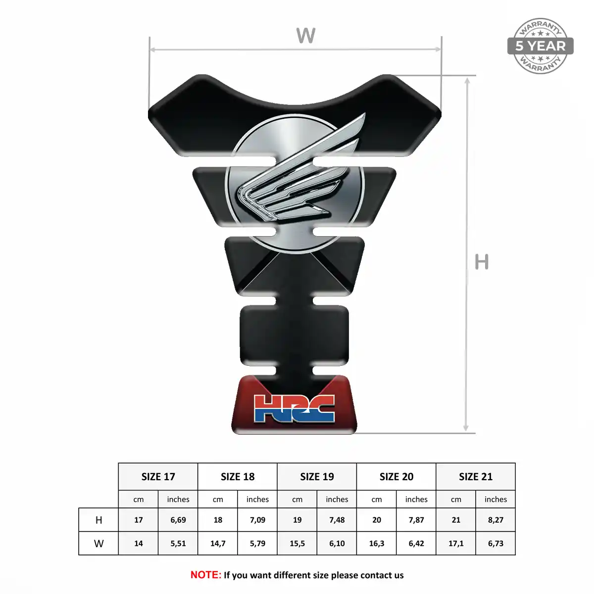 Honda Tank Decal Deluxe Edition