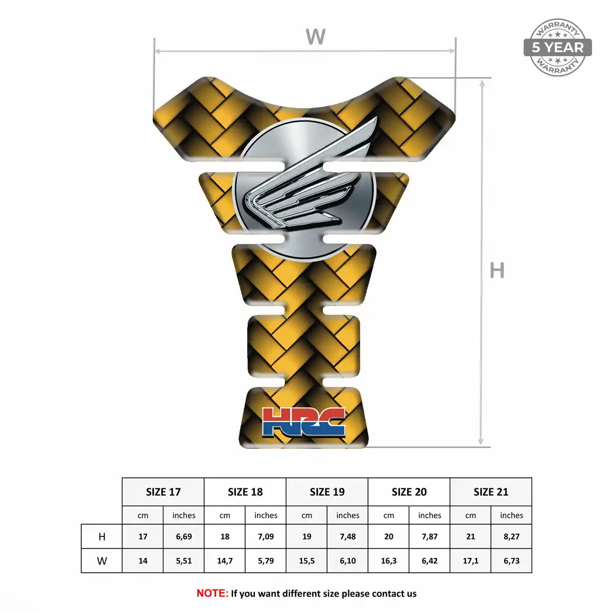 Honda Tank Decal Elite Edition