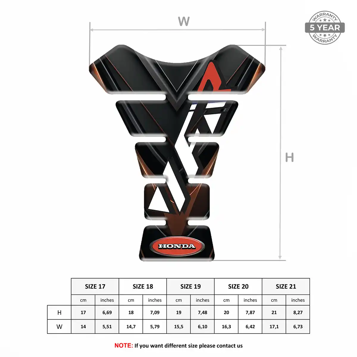 Honda Tank Decal Opulent Line