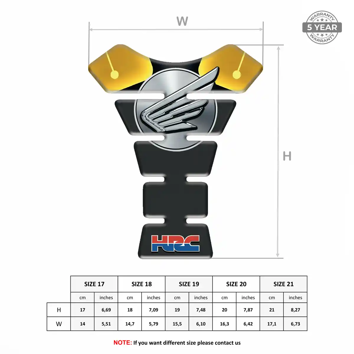 Honda Tank Decal Prime Quality