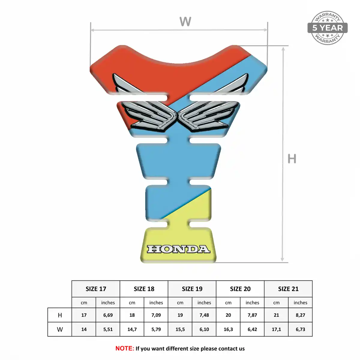 Honda Tank Decal Superior Craft