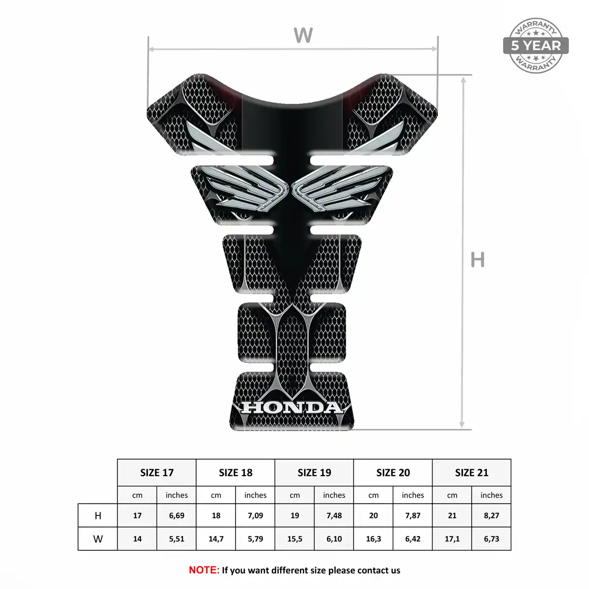 Honda Tank Fuse Guard Motorbike Deluxe Edition