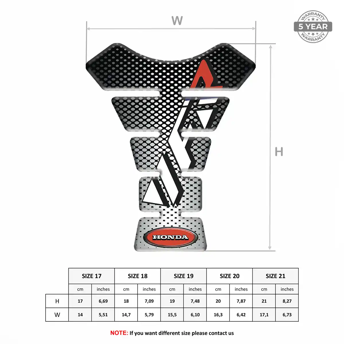 Honda Tank Fuse Guard Motorbike Refined Design