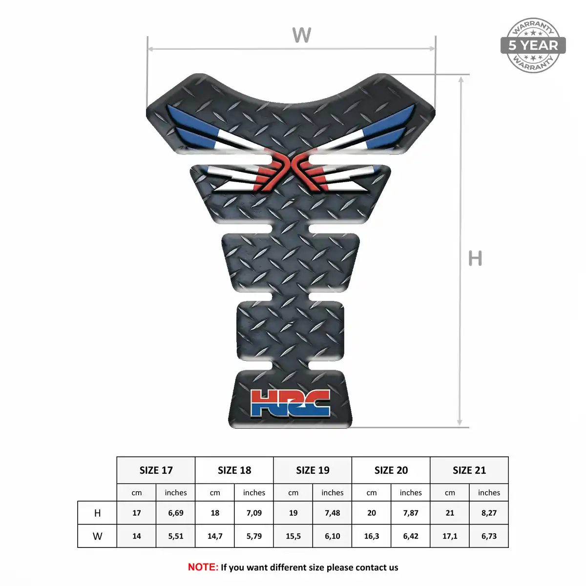 Honda Tank Fuse Guard Motorbike Resin Luxe