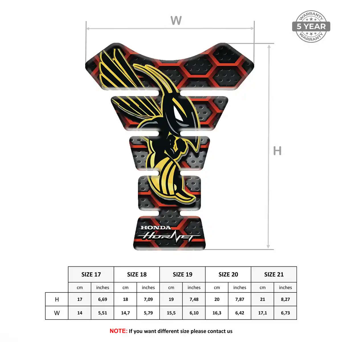 Honda Tank Fuse Guard Motorbike Superior Craft