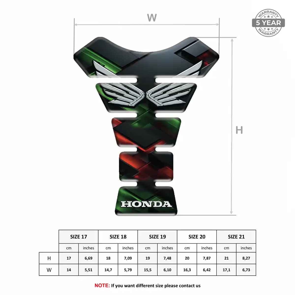 Honda Tank Fuse Guard Motorcycle Deluxe Edition