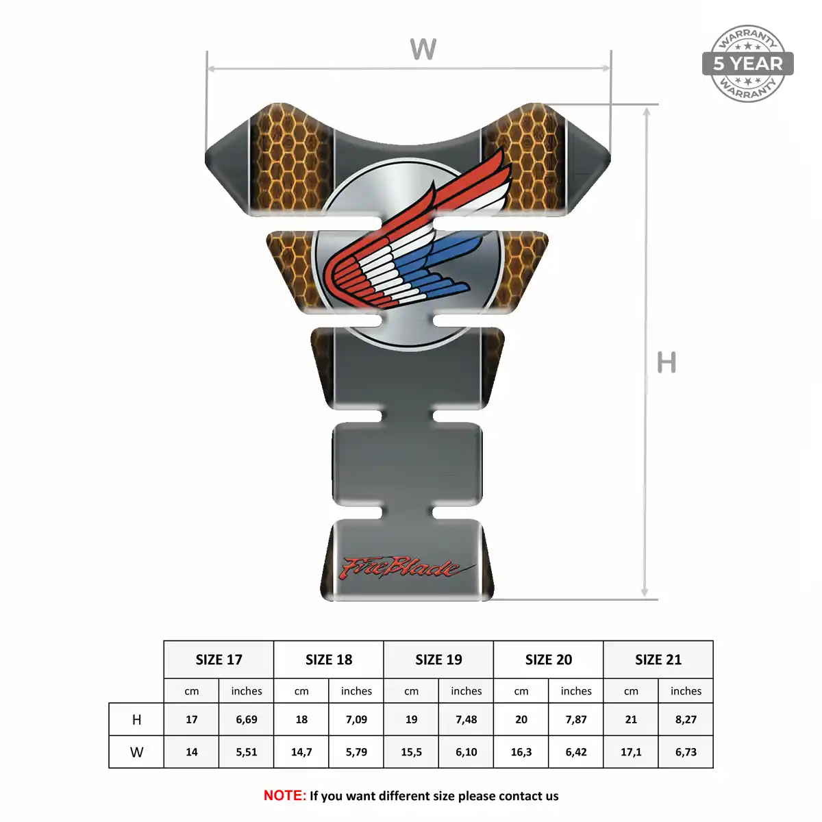 Honda Tank Fuse Guard Motorcycle Noble Edition