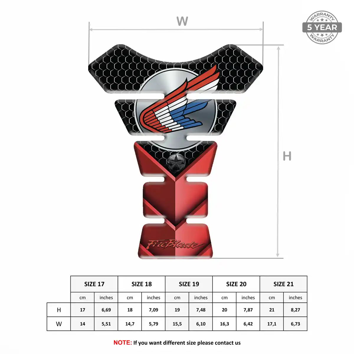 Honda Tank Fuse Guard Motorcycle Prime Quality
