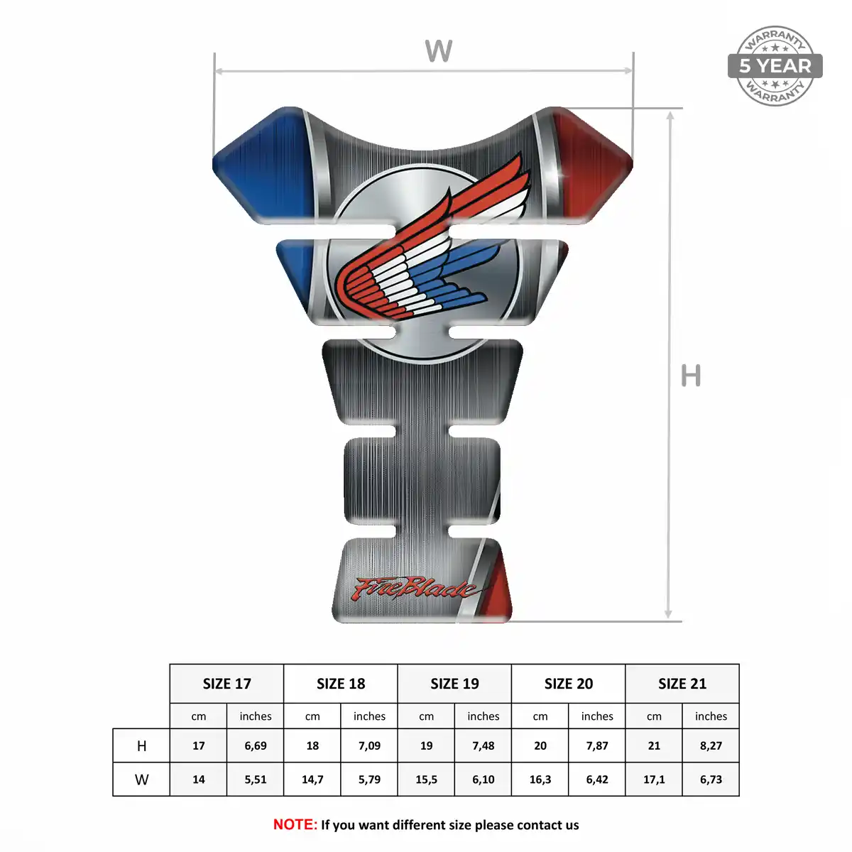 Honda Tank Fuse Guard Motorcycle Resin Elite