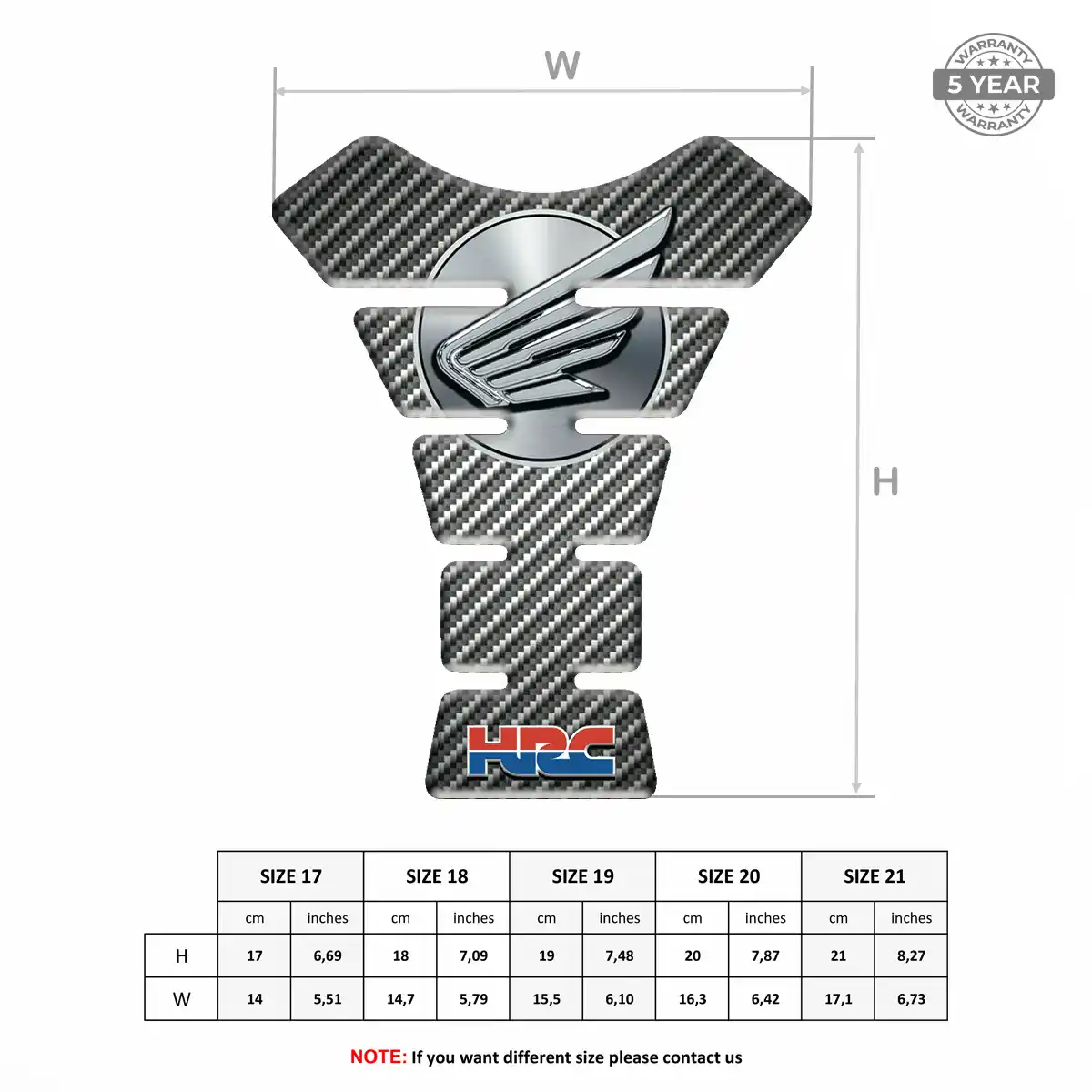 Honda Tank Fuse Guard Motorcycle Signature Grade