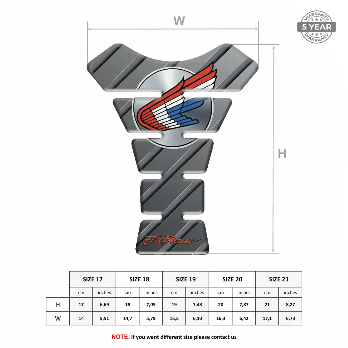 Honda Tank Fuse Guard Resin Elite
