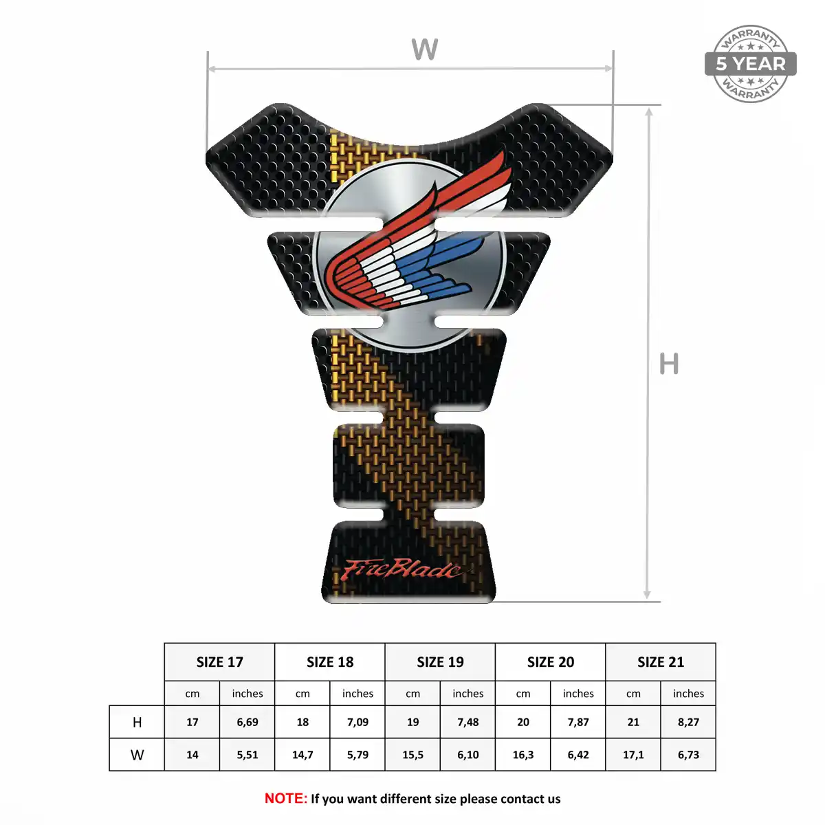 Honda Tank Fuse Motorbike Resin Elite