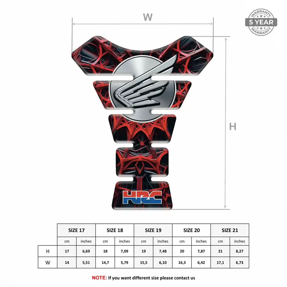 Honda Tank Fuse Motorcycle Resin Elite