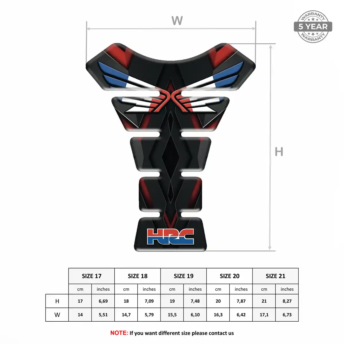 Honda Tank Fuse Pad Motorbike Exclusive Series