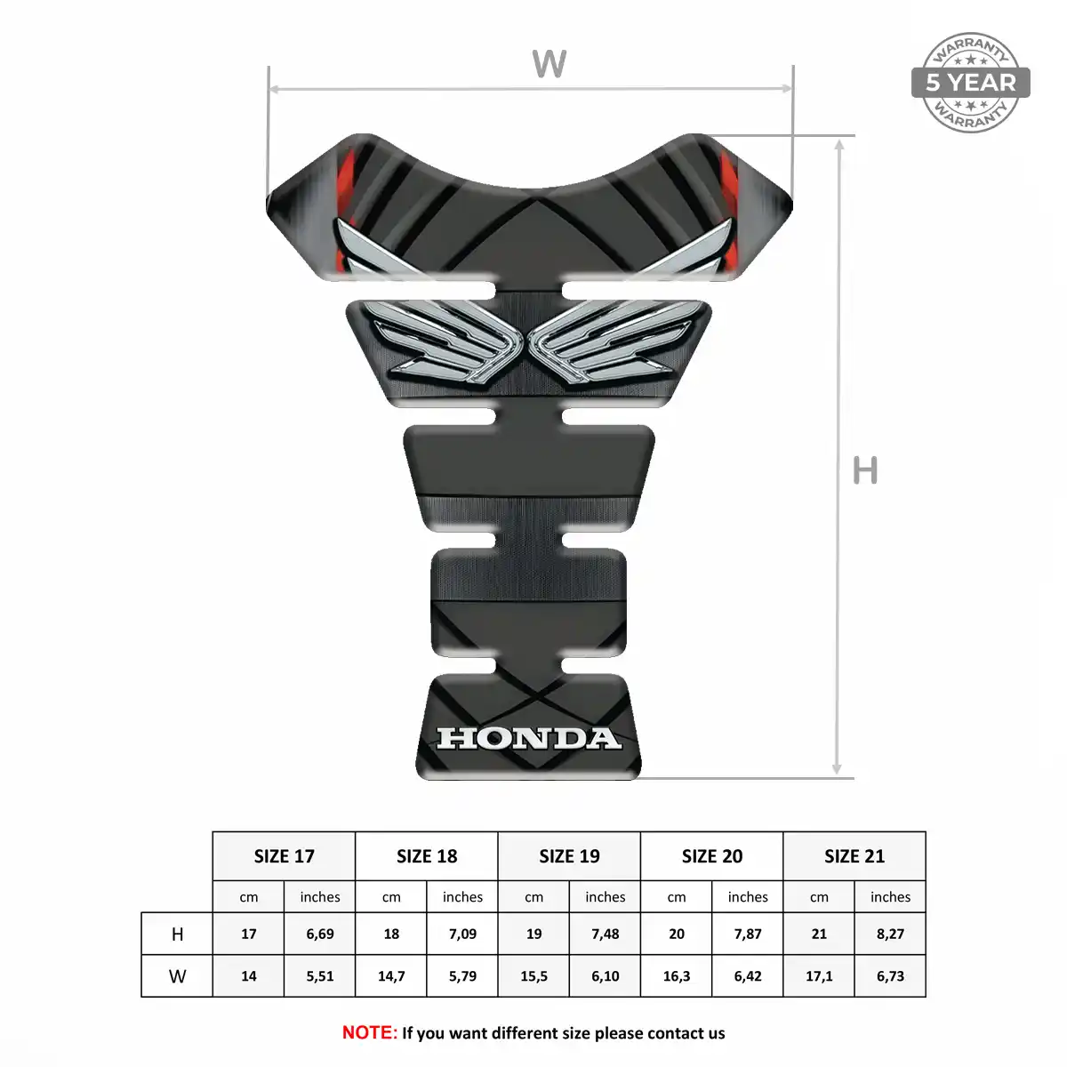 Honda Tank Fuse Pad Motorbike Prime Quality