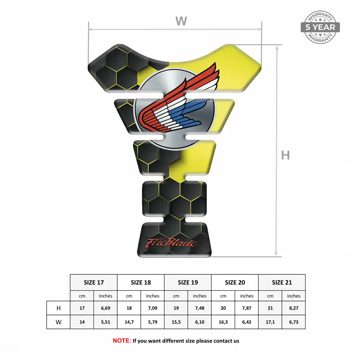 Honda Tank Fuse Pad Motorcycle Elite Edition