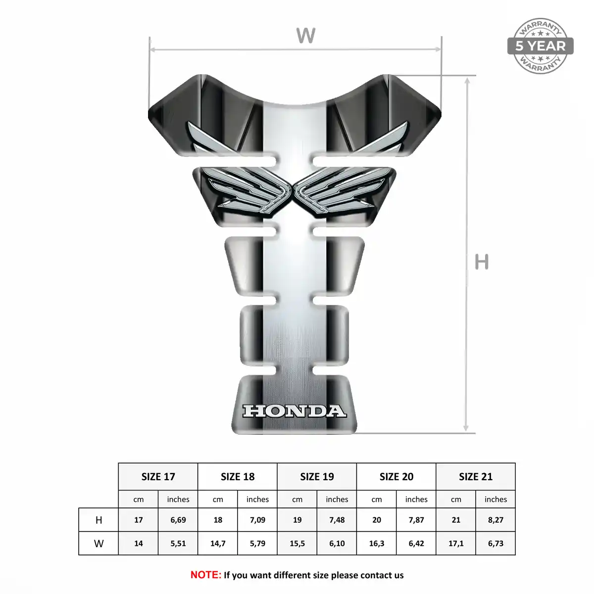 Honda Tank Fuse Pad Motorcycle Opulent Line
